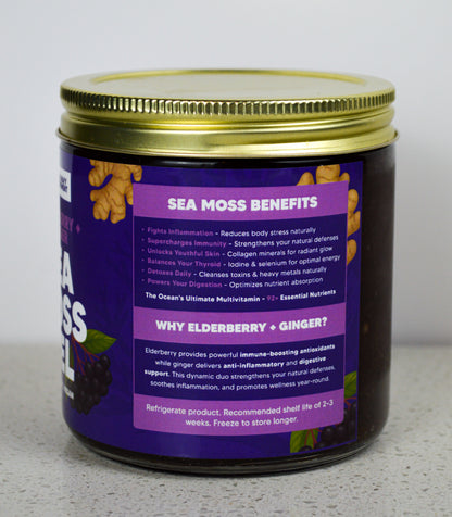 Organic Elderberry & Ginger Sea Moss Gel Infusion